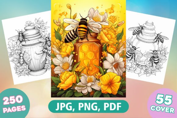 Download 250 Honey Bee Coloring Book for Adults - Book Collection