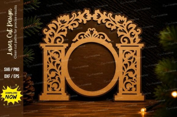 Download Ornamental Round Frame Laser Cut SVG - Ornamental Collection