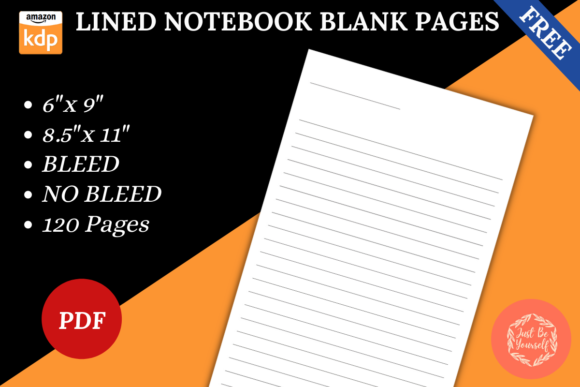 Download FREE Lined Notebook Blank KDP Interior - Book Collection