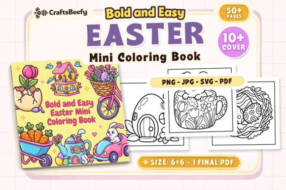 Download Bold and Easy Easter Mini Coloring Book - Book Collection