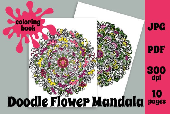 Download Doodle Flower Mandala Coloring Book - Book Collection