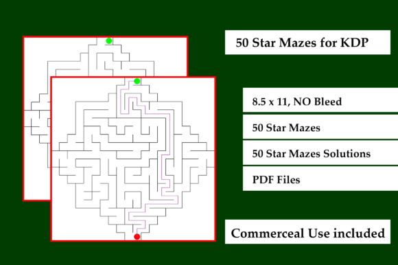 Download 50 Star Mazes for KDP Activity Book - Book Collection