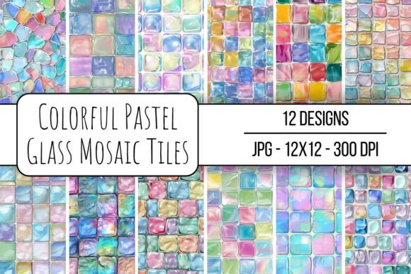 Download Colorful Pastel Glass Mosaic Tiles - Color Collection