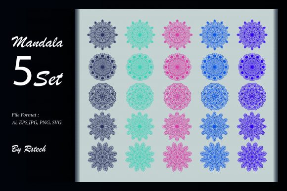 Download Mandala Ornamental Background Set - Ornamental Collection