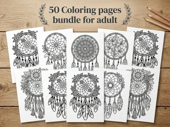 Download 50 Boho Dreamcatcher Coloring Pages - Color Collection