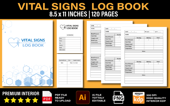 Download Vital Signs Log Book KDP Interior - Book Collection
