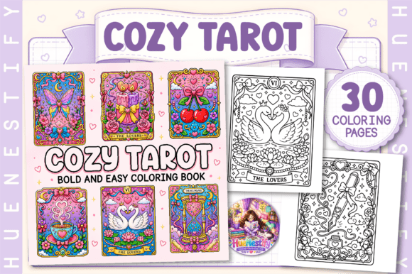 Download Cozy Tarot Bold and Easy Coloring Book - Book Collection