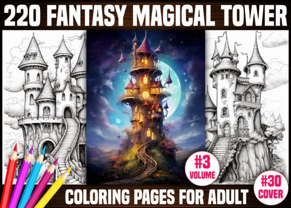 Download 220 Fantasy Magical Tower Coloring Pages - Color Collection