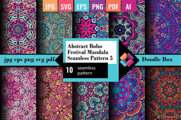 Download Abstract Boho Festival Mandala Pattern 5 - Abstract Collection