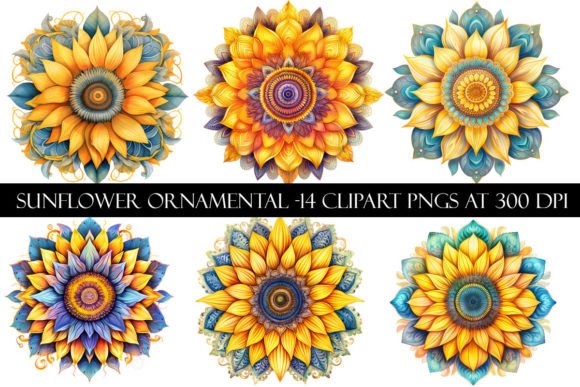 Download Sunflower Ornamental Clipart - Ornamental Collection