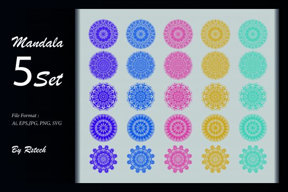 Download Mandala Ornamental Background Set - Ornamental Collection