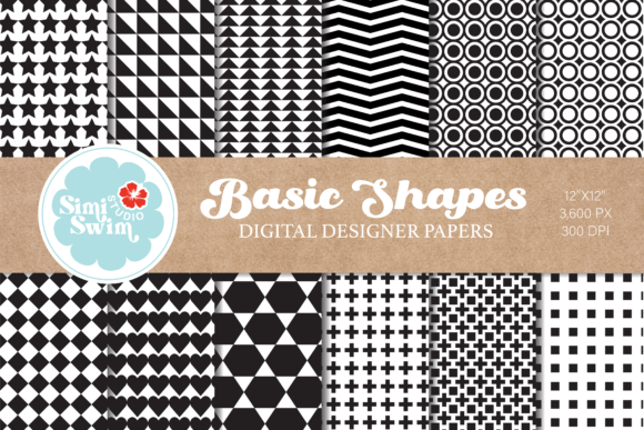Download Basic Geometric Black Scrapbooking - Book Collection