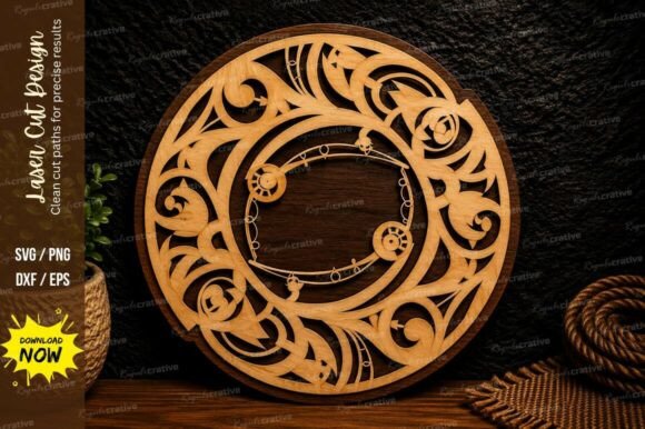Download Ornamental Round Frame Laser Cut Svg - Ornamental Collection