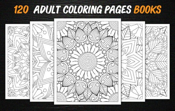 Download 120 Adult Mandalas Coloring Books Bundle - Book Collection