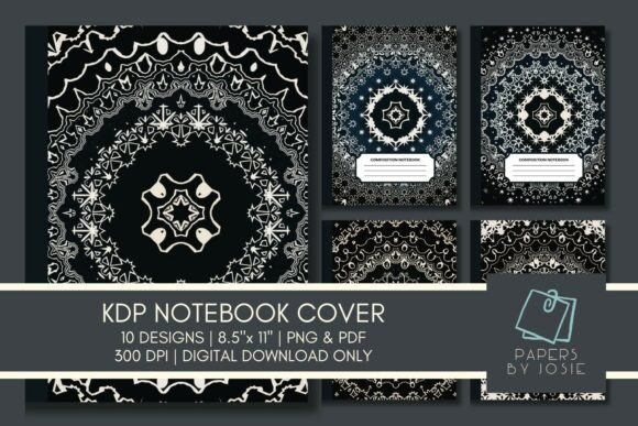 Download Classic Black Mandala KDP Botebook Cover - Book Collection