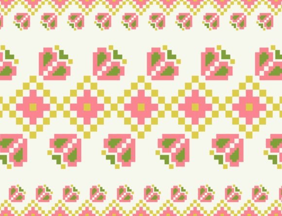 Download Embroidery Floral Colorful Pattern - Color Collection