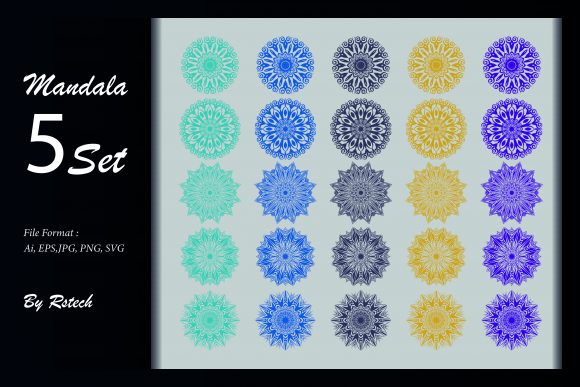 Download Mandala Ornamental Background Set - Ornamental Collection