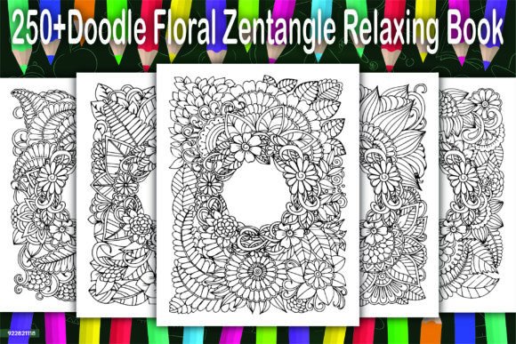 Download Doodle Floral Zentangle Relaxing Book - Book Collection