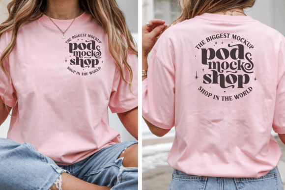 Download Blossom C1717 Front &amp; Back Shirt Mockup - Blossom Collection