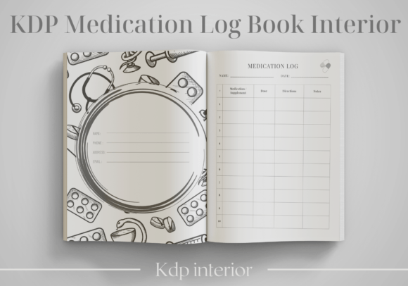 Download KDP Medication Log Book Interior - Book Collection