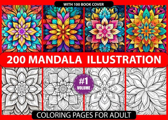 Download 200 Mandala Illustration Coloring Pages - Color Collection