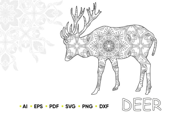 Download Mandala Deer for KDP Coloring Book - Book Collection