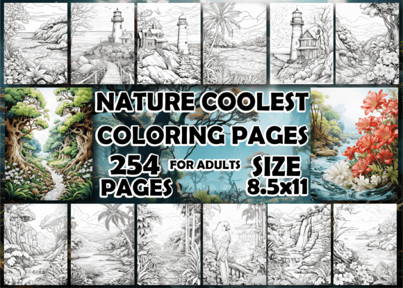 Download Nature Coolest Coloring Pages for Adults - Color Collection