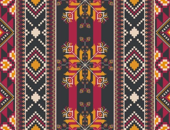 Download Ethnic Embroidery Colorful Pattern - Color Collection